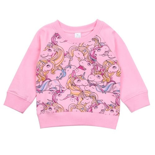 Unicorn Toddler Kids Girls Sweatshirt Pullover