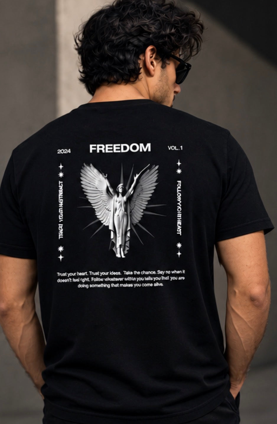 Unisex Short Sleeve V-Neck FreeDom T-Shirt