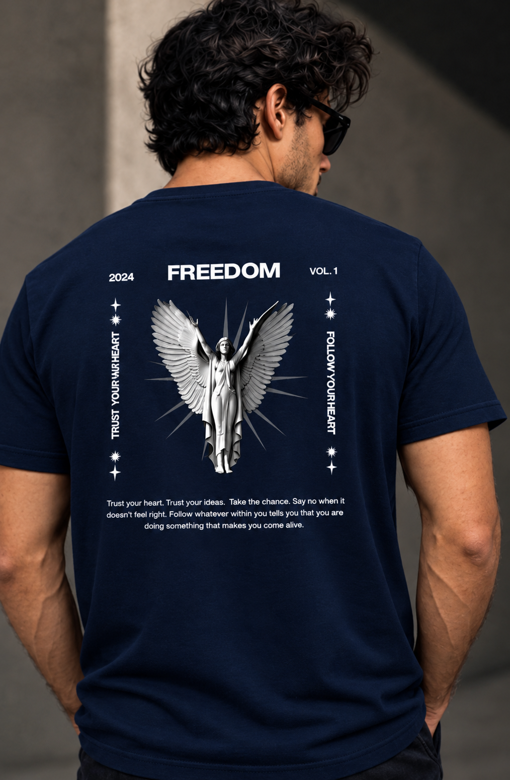 Unisex Short Sleeve V-Neck FreeDom T-Shirt