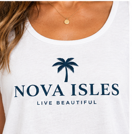 Women’s nova isles fitted racerback tank top