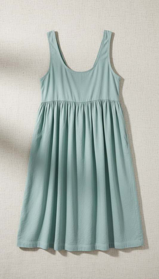 Seafoam Mist Cotton Sundress